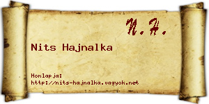 Nits Hajnalka névjegykártya