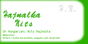 hajnalka nits business card